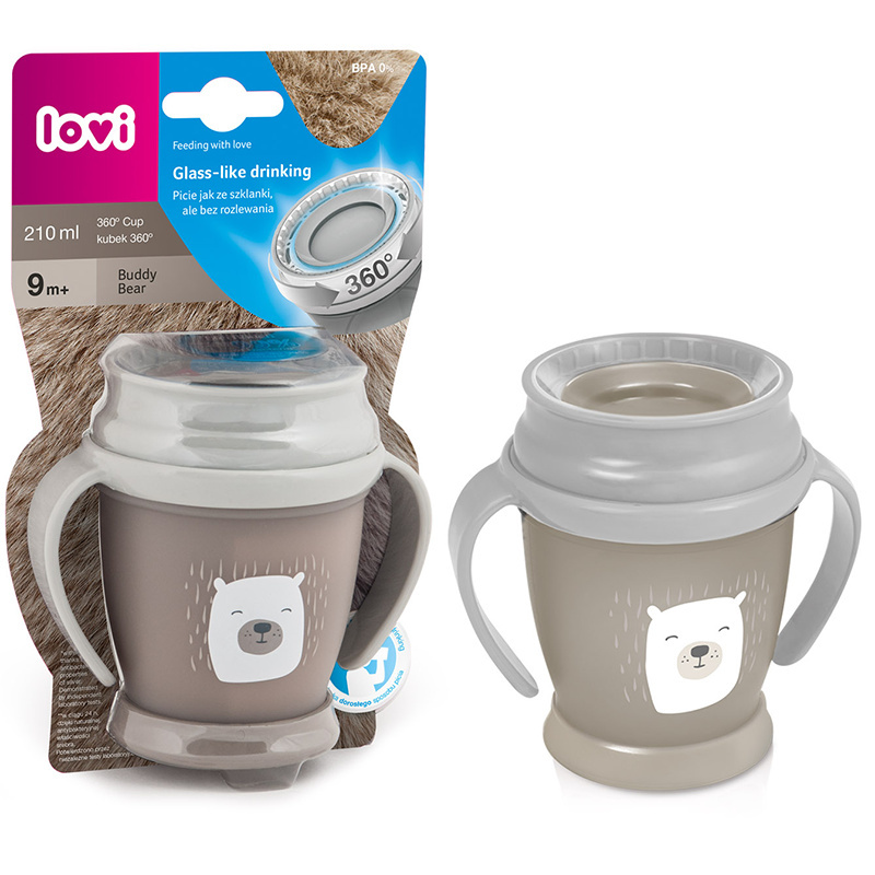 LOVI kubek niekapek 360 mini 210 ml 9+ BUDDY BEAR LOVI kubek niekapek 360 mini 210 ml 9+ BUDDY BEAR