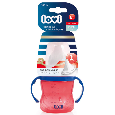 LOVI Kubek Treningowy 150 ML Marine czerwony LOVI Kubek Treningowy 150 ML Marine czerwony