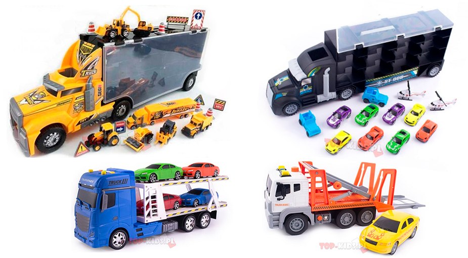 Samochody ciężarowe - zabawki dla dziecka